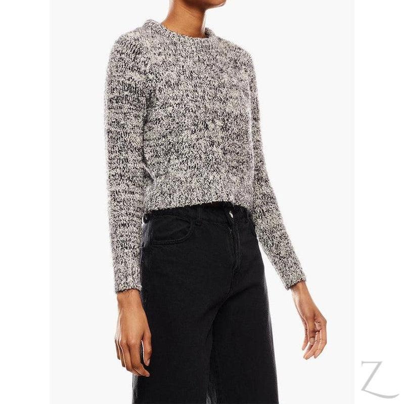 Buy-Ladies Cropped Woolly Sweater | Textured | "Ria" - B Grade-Online-in South Africa-on Zalemart