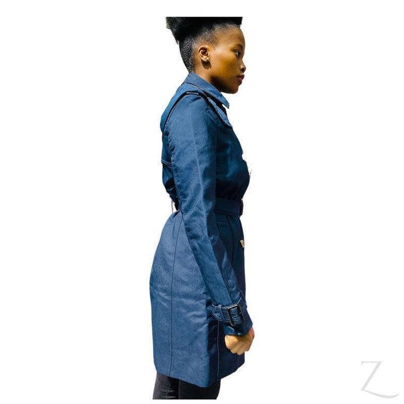 Buy-Ladies Double Breasted Hooded Trench Coat | Water Repellent | "Zia" - B Grade-Online-in South Africa-on Zalemart