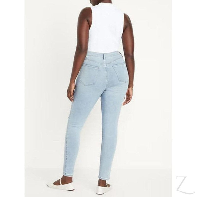 Buy-Ladies Extra High Rise Super Skinny Super Stretchy Strong Denim Jeans | Ripped | "Samina"-Online-in South Africa-on Zalemart