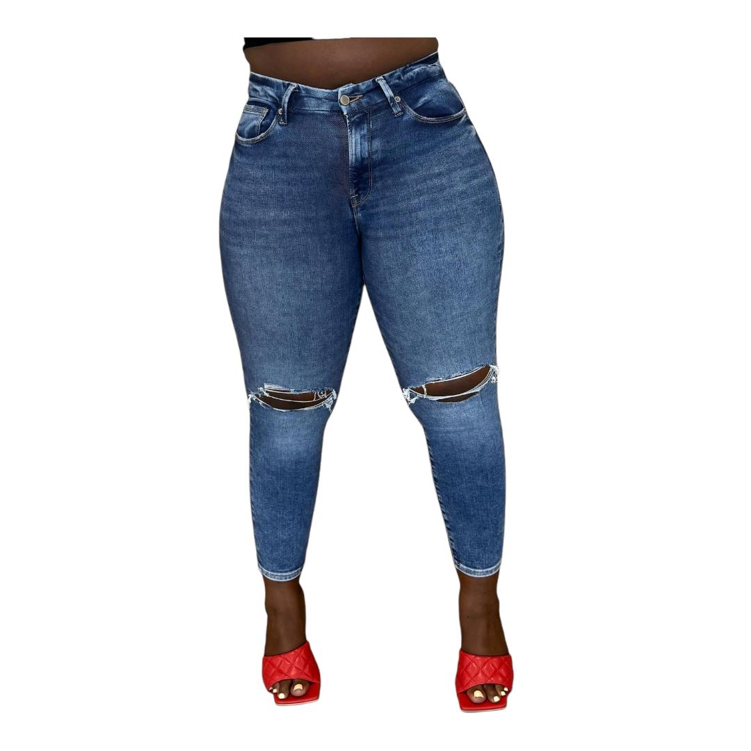 Buy-Ladies Extra High Rise Super Skinny Super Stretchy Super Strong Denim Jeans | Ripped | "Melika" - B Grade-Online-in South Africa-on Zalemart