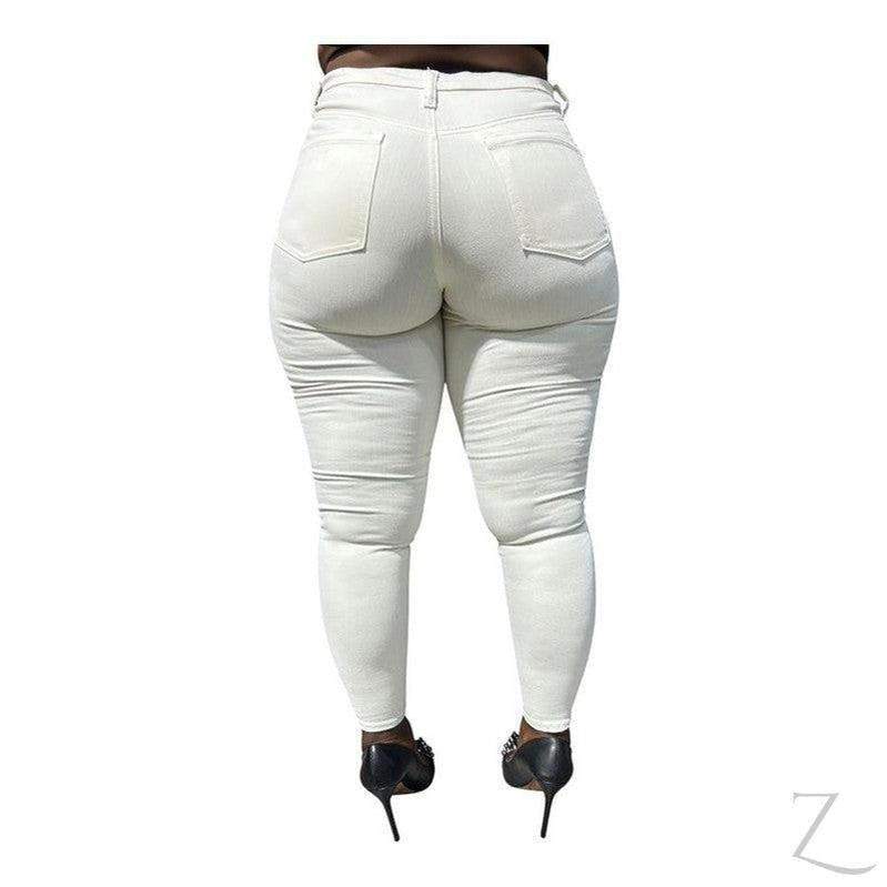 Buy-Ladies High Rise Super Strong Super Skinny Stretchy Denim Jeans | Plain | "Futhi" - B Grade-Online-in South Africa-on Zalemart