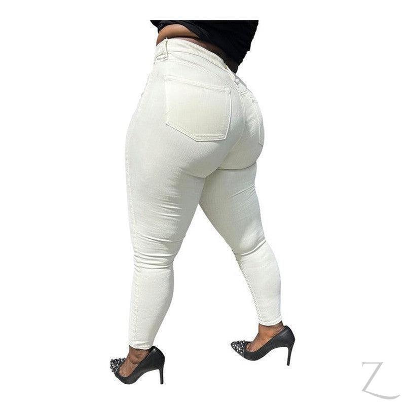 Buy-Ladies High Rise Super Strong Super Skinny Stretchy Denim Jeans | Plain | "Futhi" - B Grade-Online-in South Africa-on Zalemart