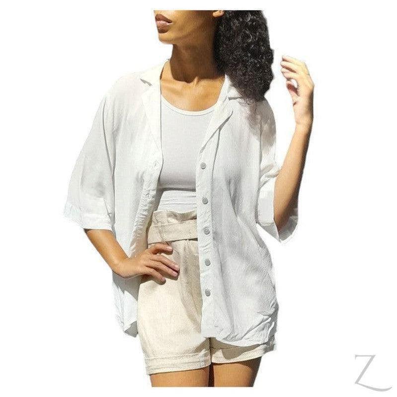 Buy-Ladies High Waist Paper Bag Linen Shorts | "Oola" - B Grade-Online-in South Africa-on Zalemart