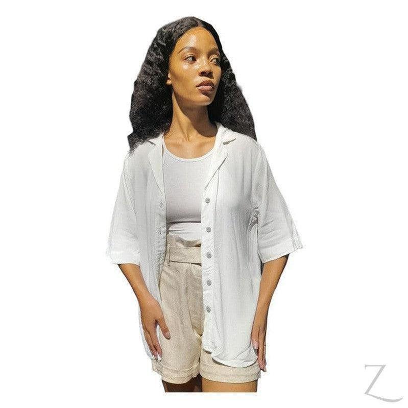 Buy-Ladies High Waist Paper Bag Linen Shorts | "Oola" - B Grade-Online-in South Africa-on Zalemart