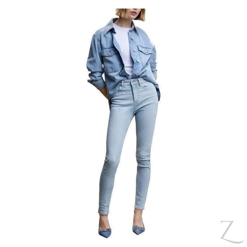 Buy-Ladies High Waist Super Strong Skinny Stretchy Denim Jeans | Plain | "Sithelo" - B Grade-Online-in South Africa-on Zalemart