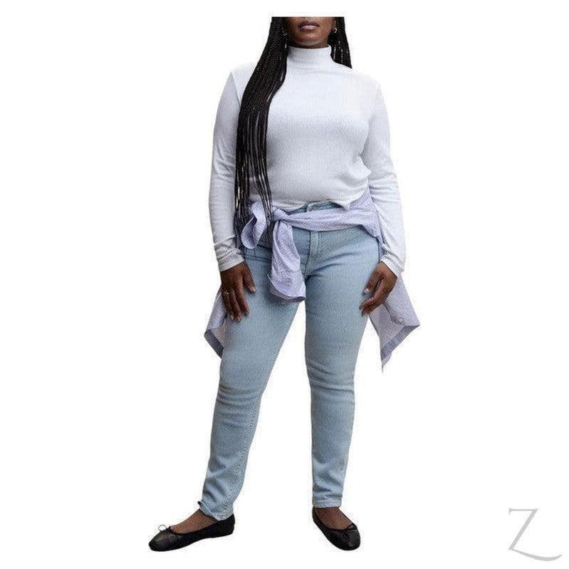 Buy-Ladies High Waist Super Strong Skinny Stretchy Denim Jeans | Plain | "Sithelo" - B Grade-Online-in South Africa-on Zalemart