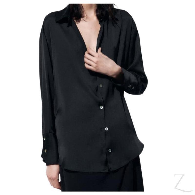 Buy-Ladies Silky Satin Shirt | Plain | "Zia" - B Grade-Online-in South Africa-on Zalemart