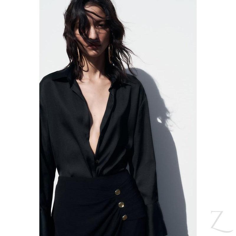 Buy-Ladies Silky Satin Shirt | Plain | "Zia" - B Grade-Online-in South Africa-on Zalemart