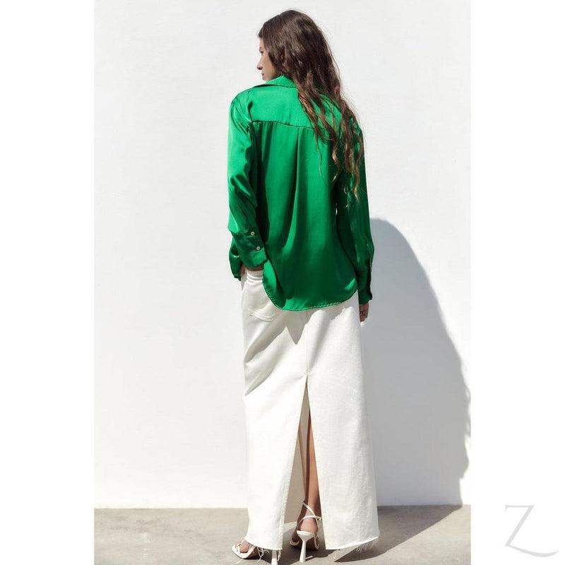 Buy-Ladies Silky Satin Shirt | Plain | "Zia" - B Grade-Online-in South Africa-on Zalemart