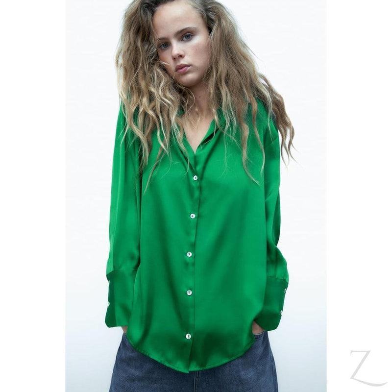 Buy-Ladies Silky Satin Shirt | Plain | "Zia" - B Grade-Online-in South Africa-on Zalemart