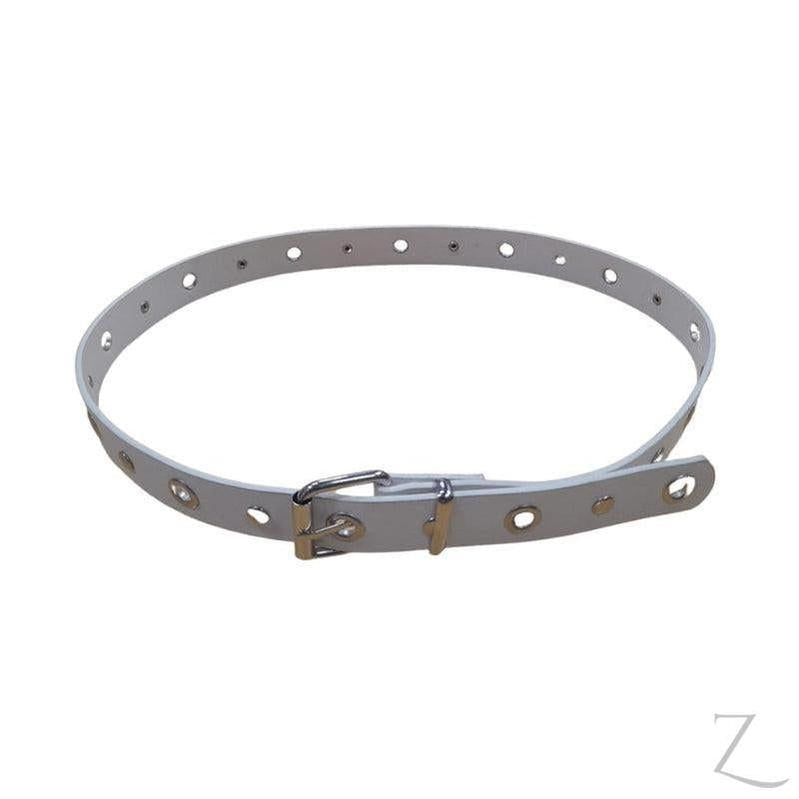Buy-Ladies Single Grommet Faux Leather Belt | "Fele" - B Grade-White-XS/S-Online-in South Africa-on Zalemart