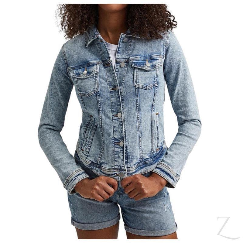 Buy-Ladies Super Stretchy Strong Denim Jacket | Ripped | "Lilly" - B Grade-Light Blue-XS-Online-in South Africa-on Zalemart