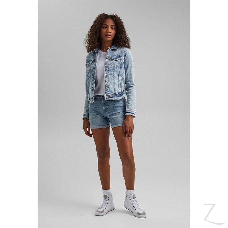 Buy-Ladies Super Stretchy Strong Denim Jacket | Ripped | "Lilly" - B Grade-Online-in South Africa-on Zalemart