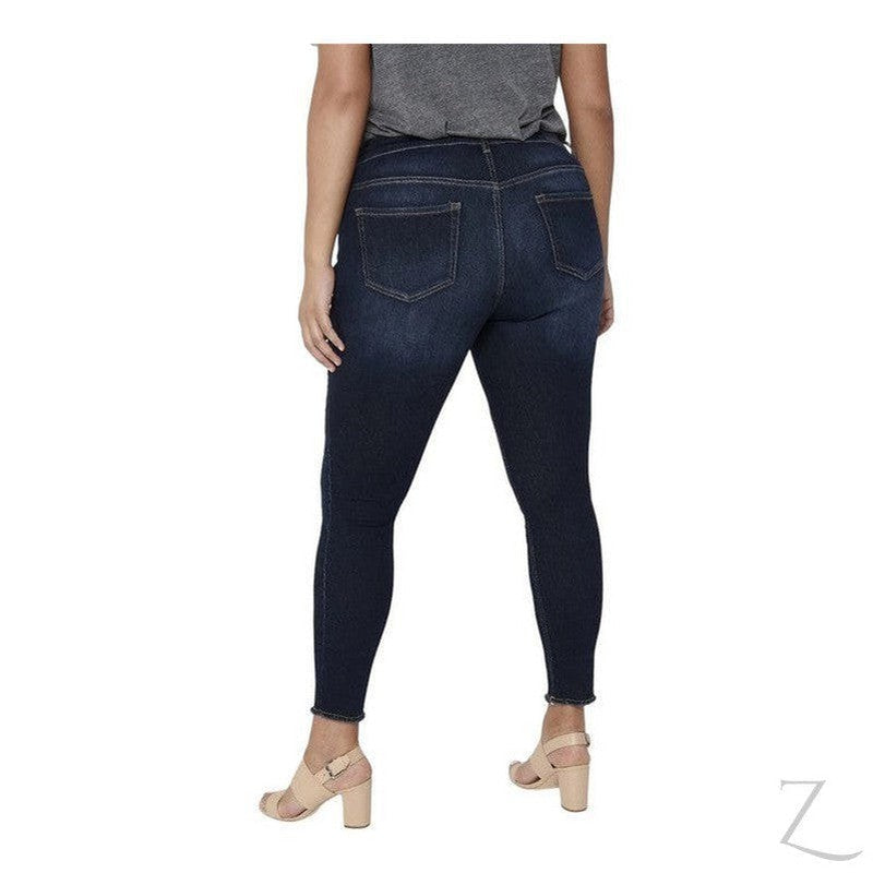 Buy-Ladies Super Stretchy Super Skinny Raw Hem Denim Jeans | Plus Sizes | "Phela"-Online-in South Africa-on Zalemart