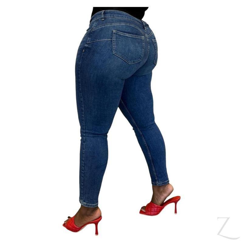 Buy-Ladies Super Stretchy Super Strong Skinny Push Up Denim Jeans | Plain | "Sithelo" - A Grade-Online-in South Africa-on Zalemart