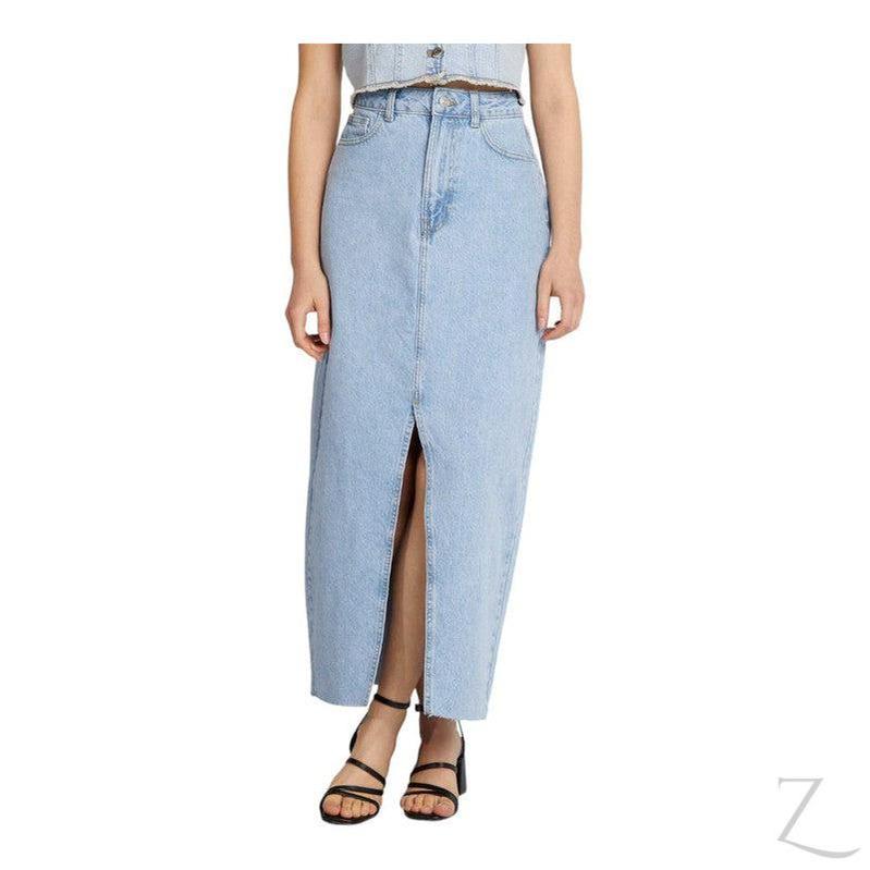 Buy-Ladies Super Strong Cropped Pencil Denim Skirt | Maxi | "Mina" - B Grade-Online-in South Africa-on Zalemart