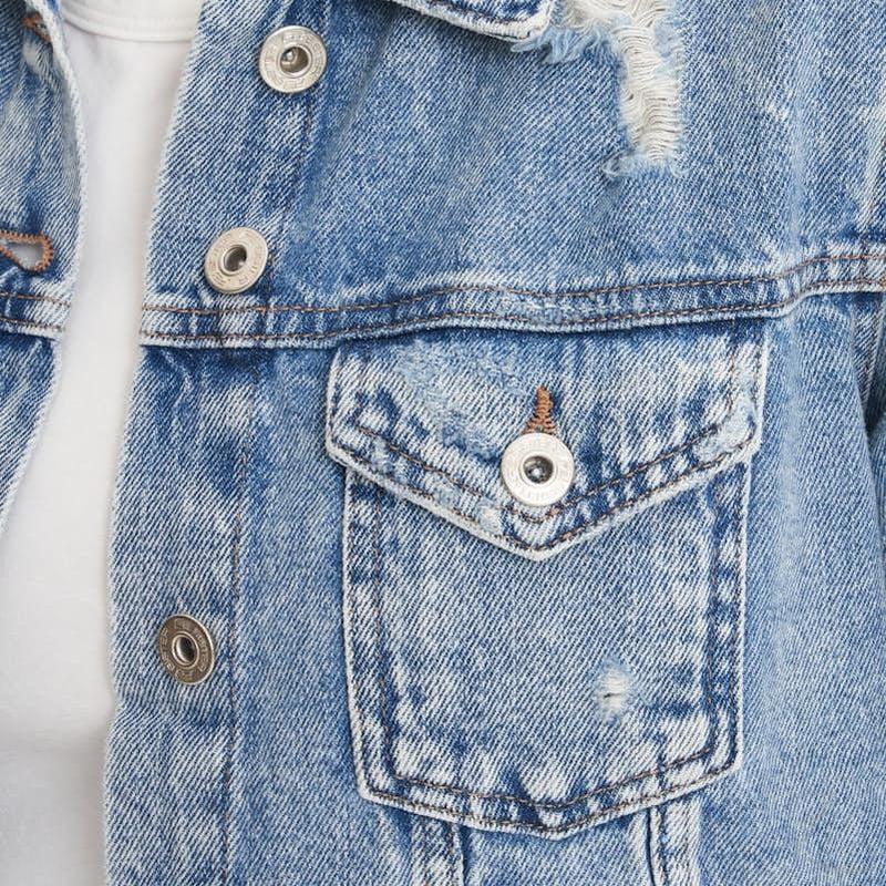 Buy-Ladies Super Strong Short Denim Jacket | Ripped | "Dabu" - B Grade-Online-in South Africa-on Zalemart