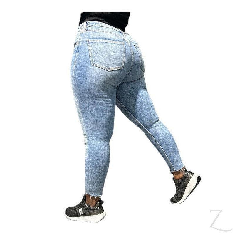 Buy-Ladies Super Strong Stretchy Skinny Denim Jeans | Cropped | "Zia" - B Grade-Online-in South Africa-on Zalemart