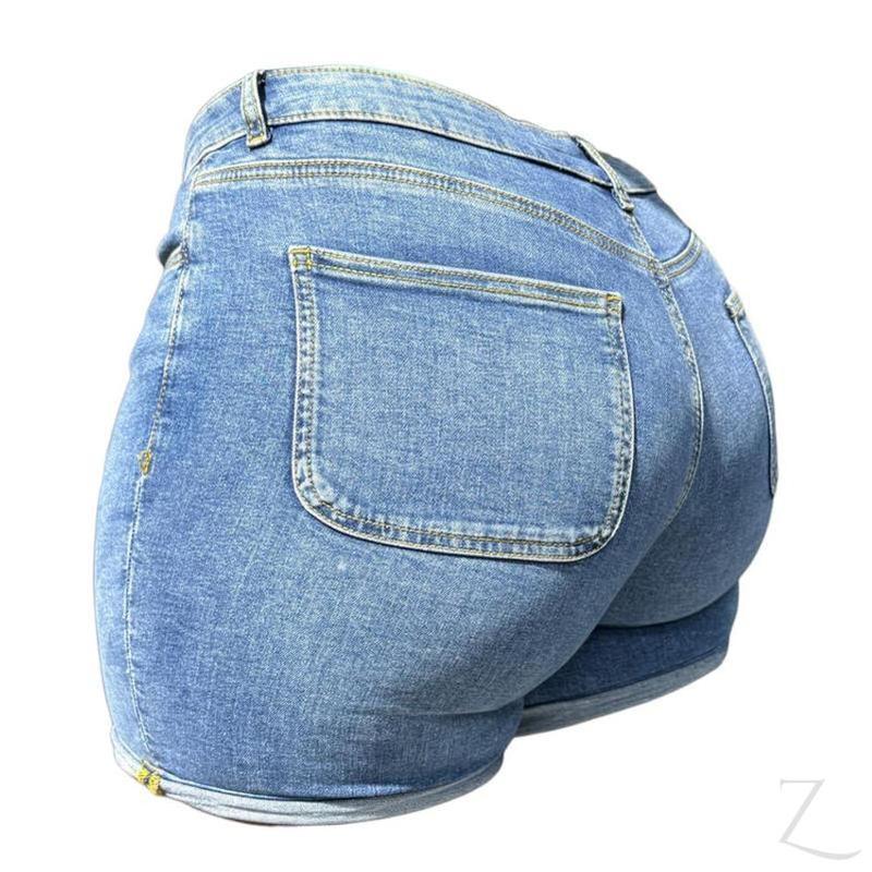 Ladies Super Strong Stretchy Denim Shorts | "Zana" - A Grade