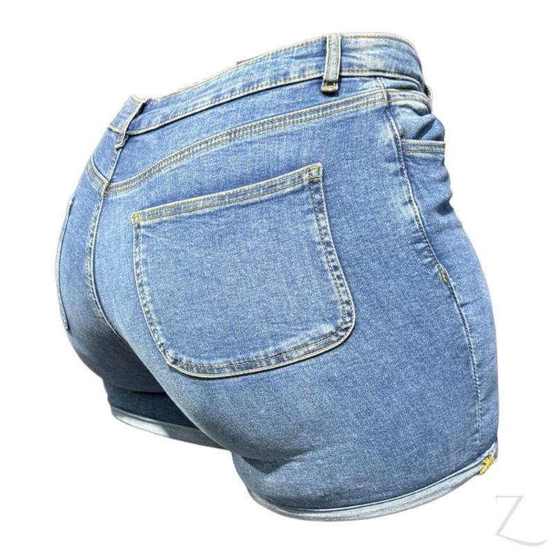 Ladies Super Strong Stretchy Denim Shorts | "Zana" - A Grade