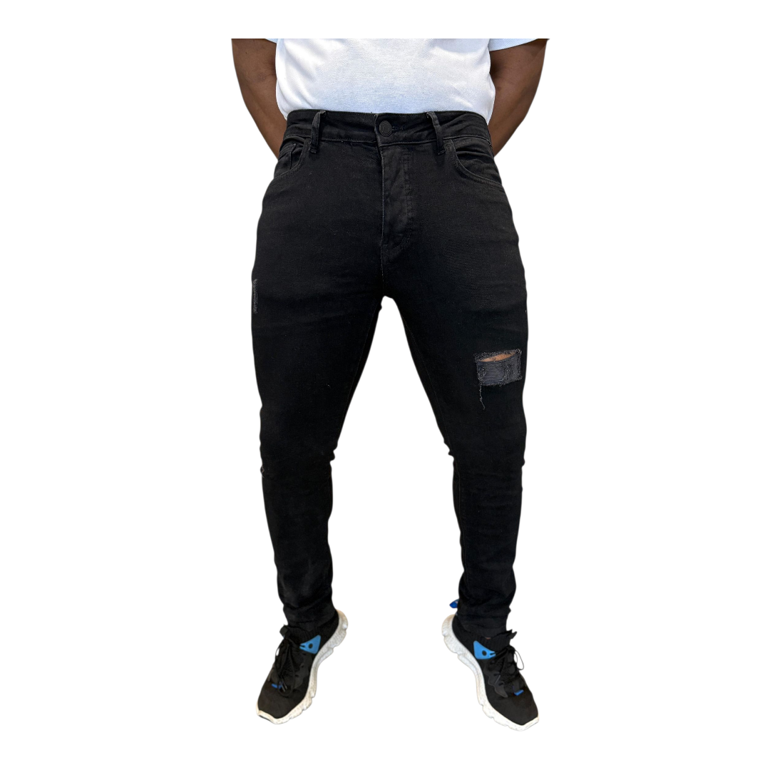 Men's Stretchy Strong Skinny Denim Jeans | Ripped | "Wow" - A Grade