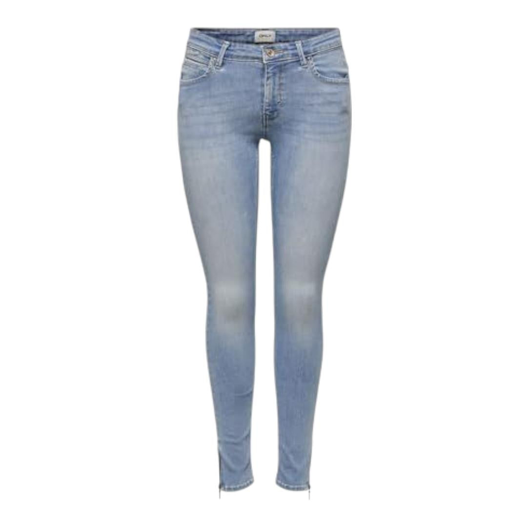Ladies Super Stretchy Super Skinny Ankle Grazer Detailed Denim Jeans | Zip Detail | "Phela" - A Grade