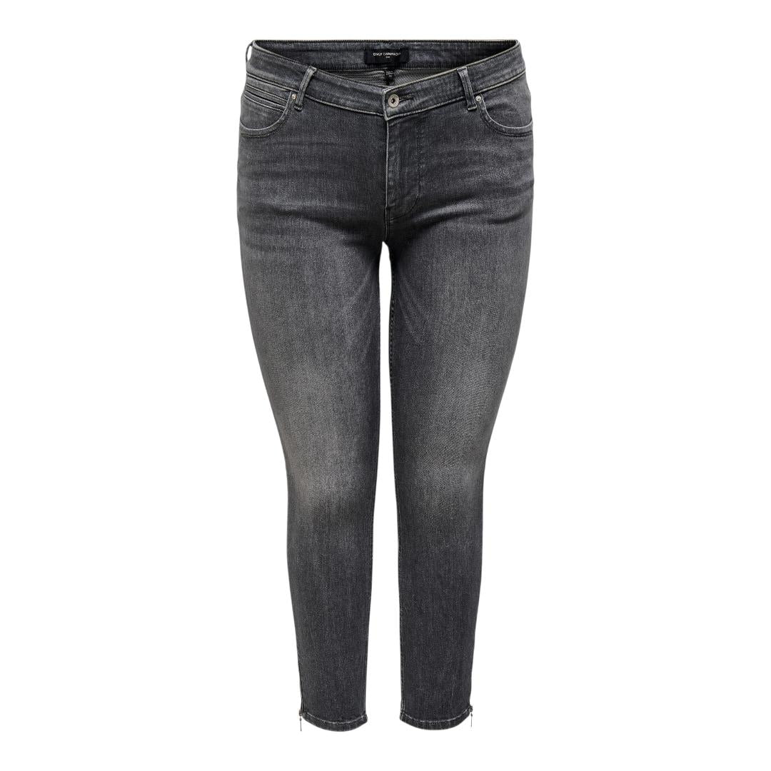 Ladies Super Stretchy Super Skinny Ankle Grazer Denim Jeans | Zip Detail | "Phela" - A Grade