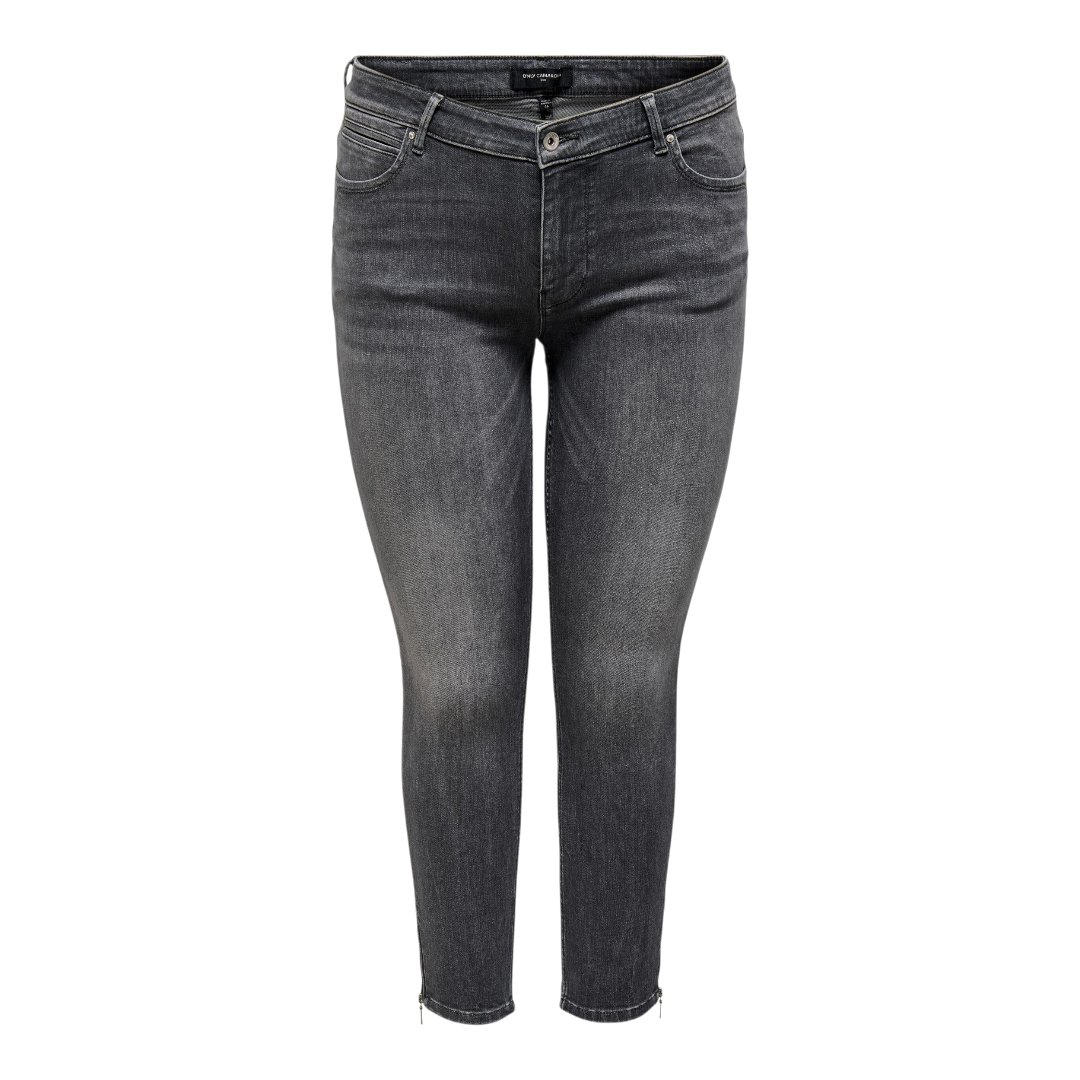 Ladies Super Stretchy Super Skinny Ankle Grazer Denim Jeans | Zip Detail | "Phela" - A Grade