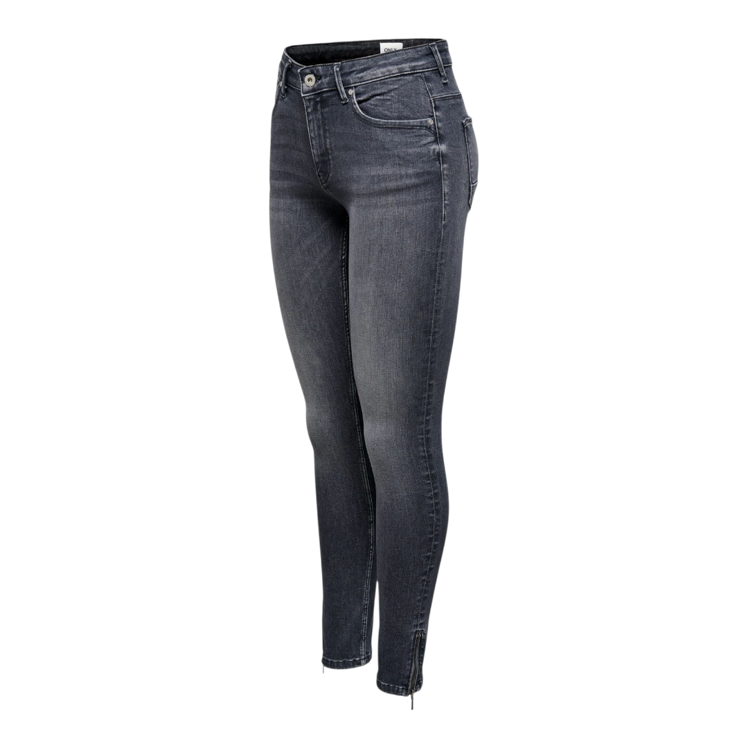 Ladies Super Stretchy Super Skinny Ankle Grazer Denim Jeans | Zip Detail | "Phela" - A Grade