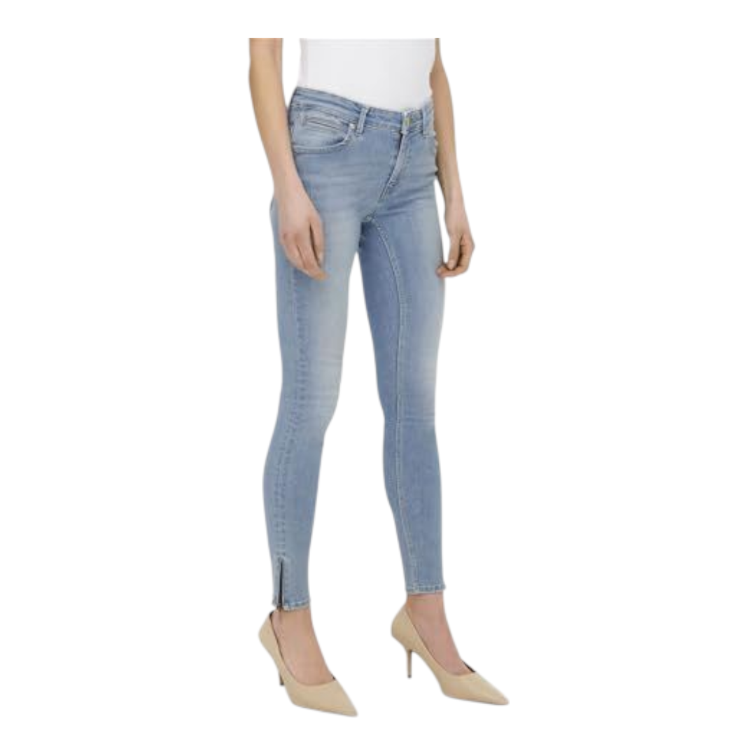 Ladies Super Stretchy Super Skinny Ankle Grazer Detailed Denim Jeans | Zip Detail | "Phela" - A Grade