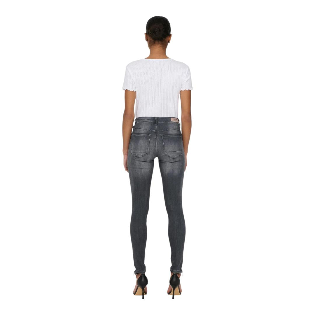 Ladies Super Stretchy Super Skinny Ankle Grazer Denim Jeans | Zip Detail | "Phela" - A Grade