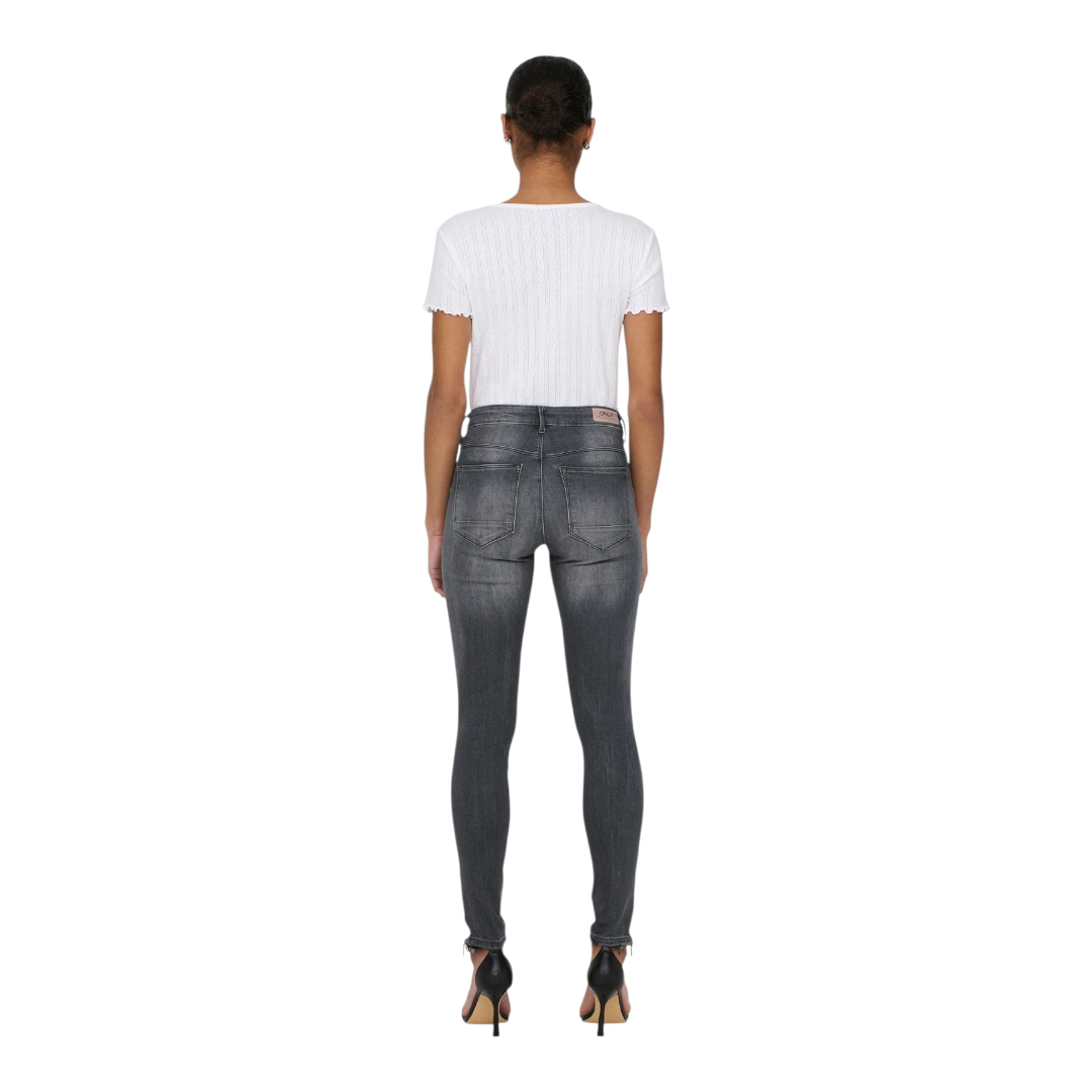 Ladies Super Stretchy Super Skinny Ankle Grazer Denim Jeans | Zip Detail | "Phela" - A Grade