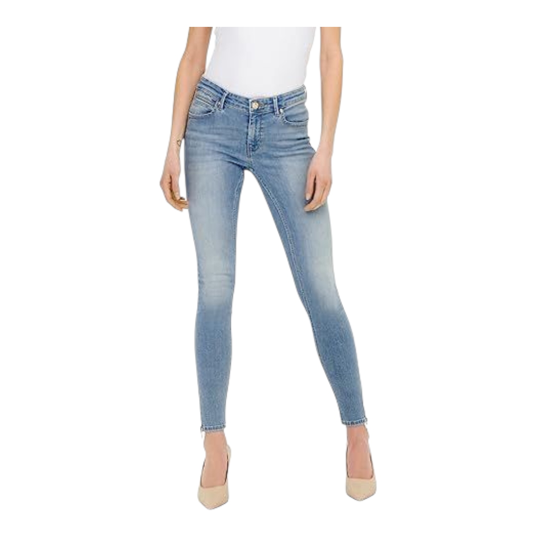 Ladies Super Stretchy Super Skinny Ankle Grazer Detailed Denim Jeans | Zip Detail | "Phela" - A Grade