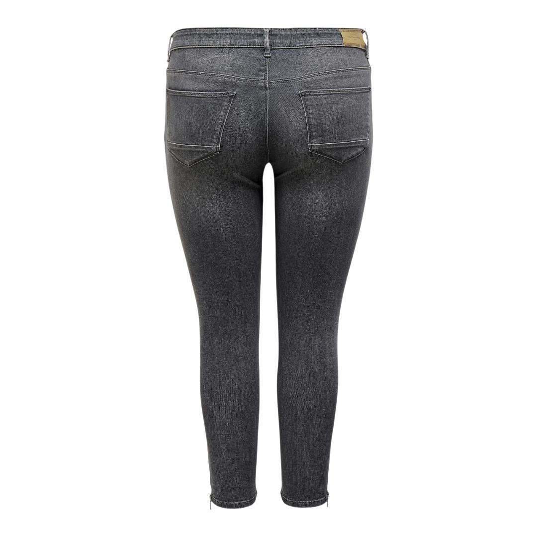 Ladies Super Stretchy Super Skinny Ankle Grazer Denim Jeans | Zip Detail | "Phela" - A Grade