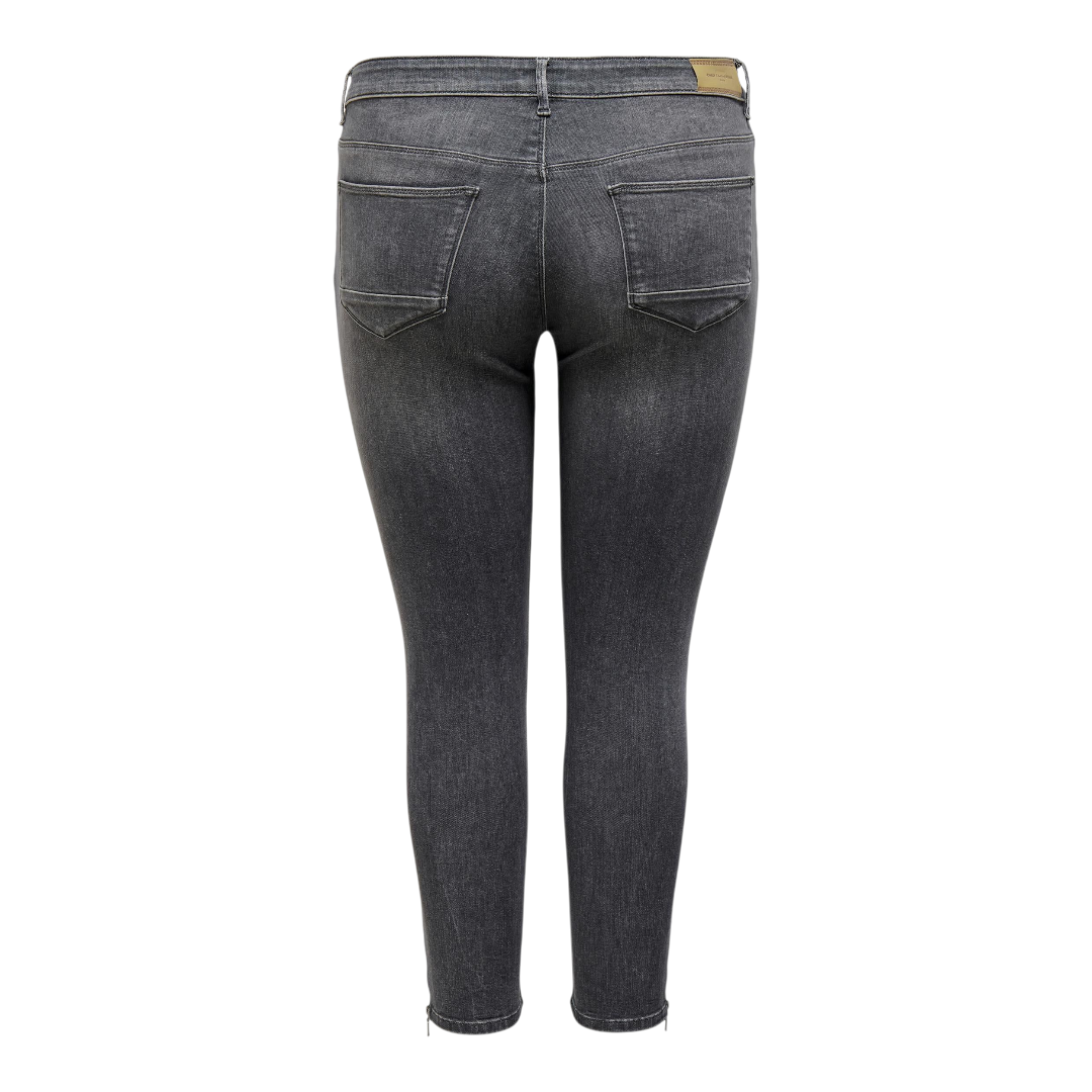 Ladies Super Stretchy Super Skinny Ankle Grazer Denim Jeans | Zip Detail | "Phela" - A Grade