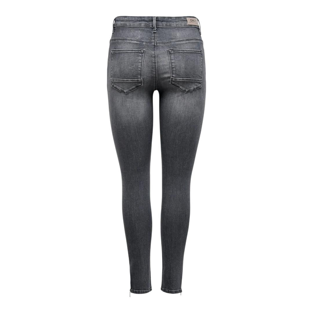 Ladies Super Stretchy Super Skinny Ankle Grazer Denim Jeans | Zip Detail | "Phela" - A Grade