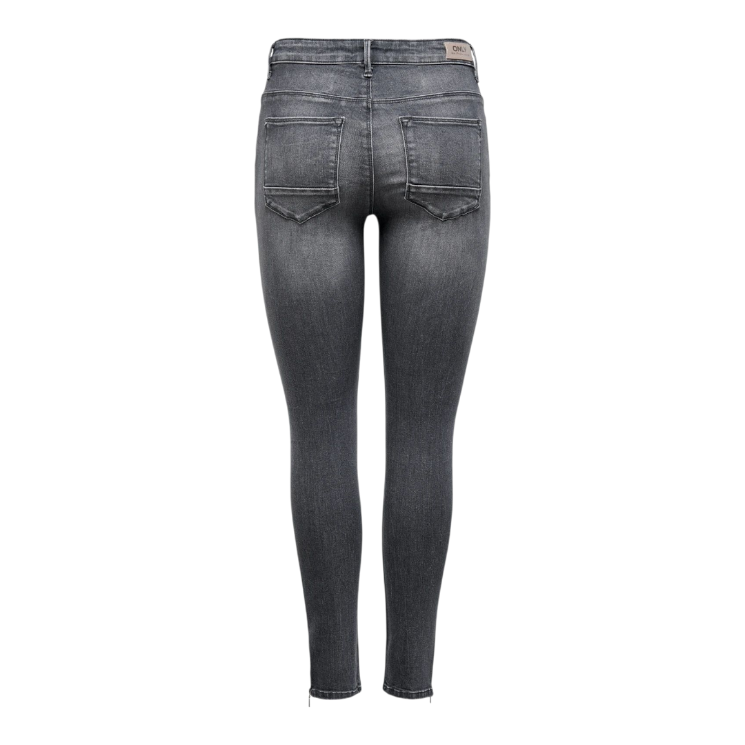 Ladies Super Stretchy Super Skinny Ankle Grazer Denim Jeans | Zip Detail | "Phela" - A Grade