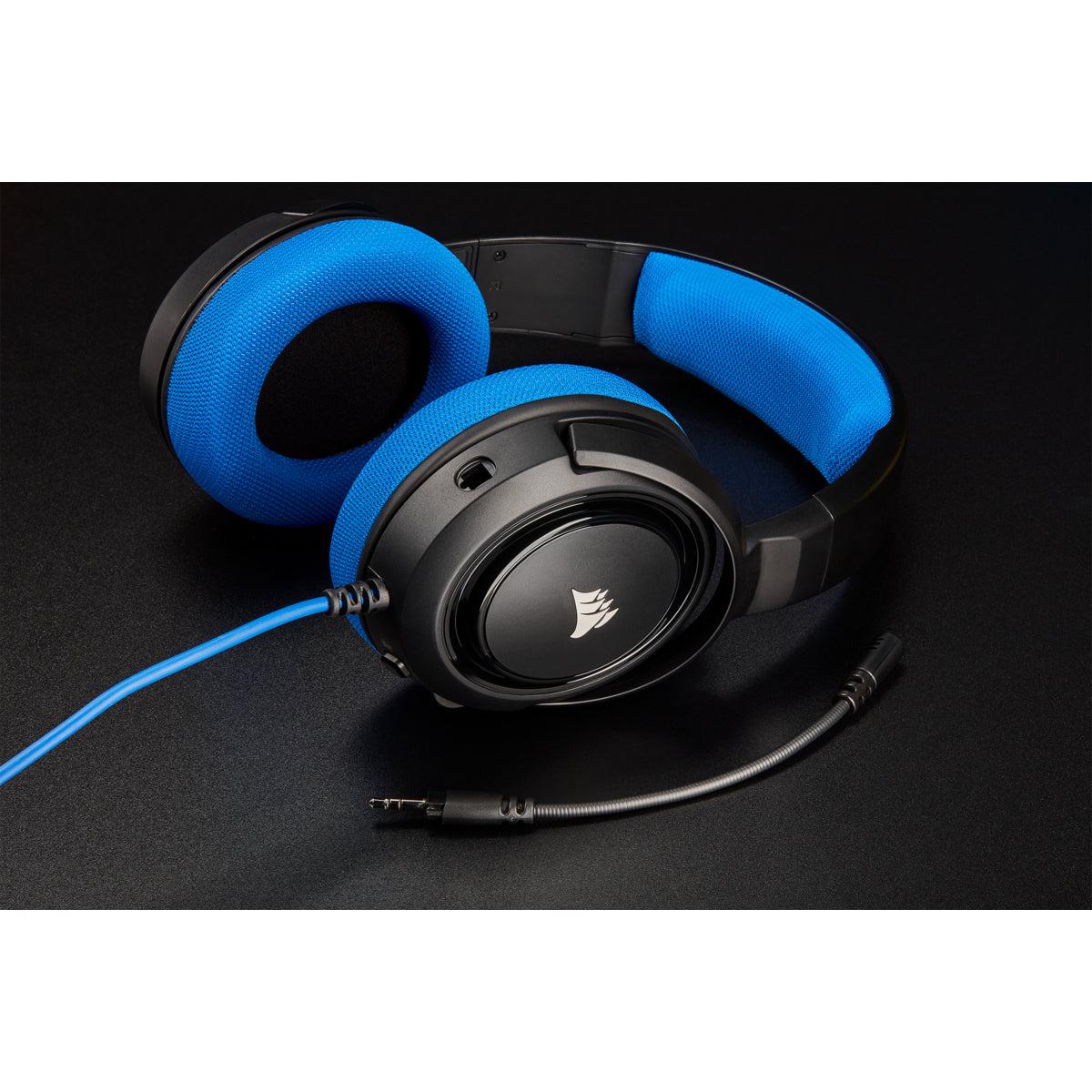 CORSAIR HS35 Stereo Gaming Headset - Blue (1 to 2 Splitter included)