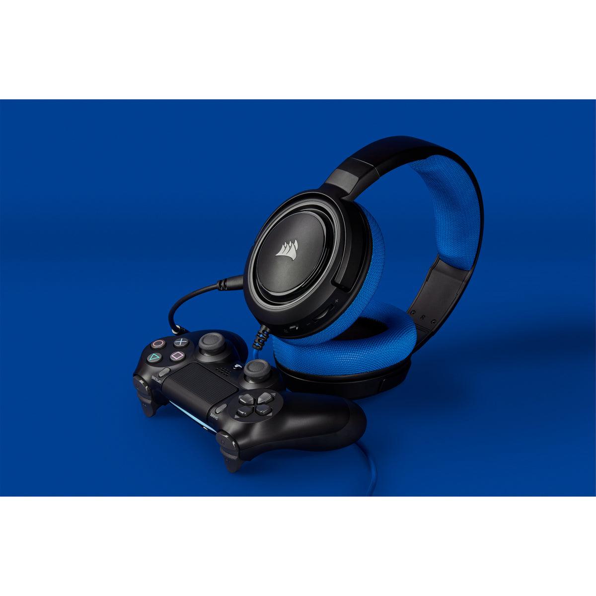 CORSAIR HS35 Stereo Gaming Headset - Blue (1 to 2 Splitter included)