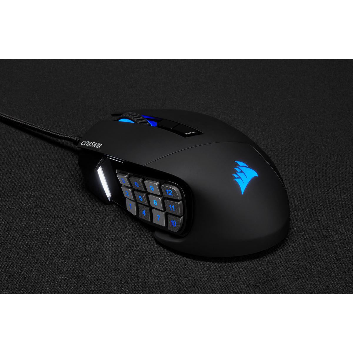 Corsair SCIMITAR ELITE RGB Optical MOBA/MMO Gaming Mouse - Black