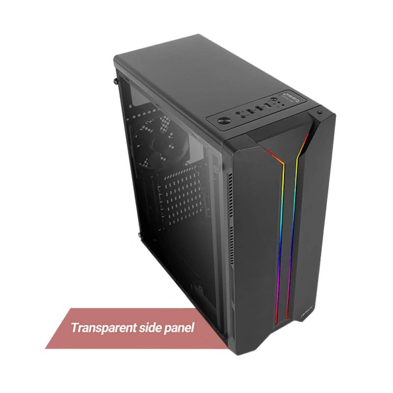 Antec NX110 ARGB Clear Side (GPU 350mm) ATX | Micro ATX | Mini ITX Gaming Chassis - Black
