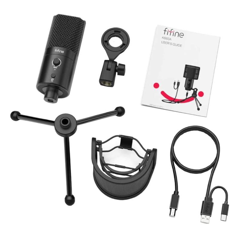 Buy-Fifine K683A Type-C Cardioid USB Microphone + TRIPOD-Online-in South Africa-on Zalemart