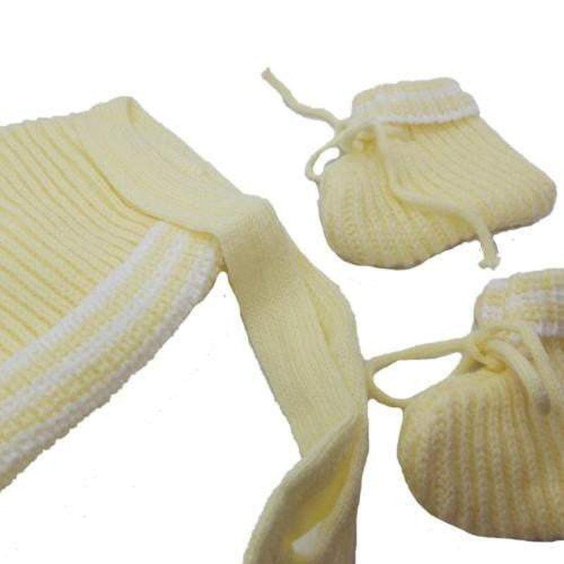 Newborn Baby Bonnet & Bootie Set - Assorted Colours - Zalemart