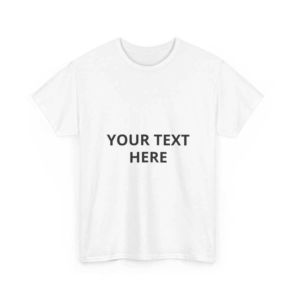 Custom Text T‑Shirt — Personalized White Tee (Front & Back Text)