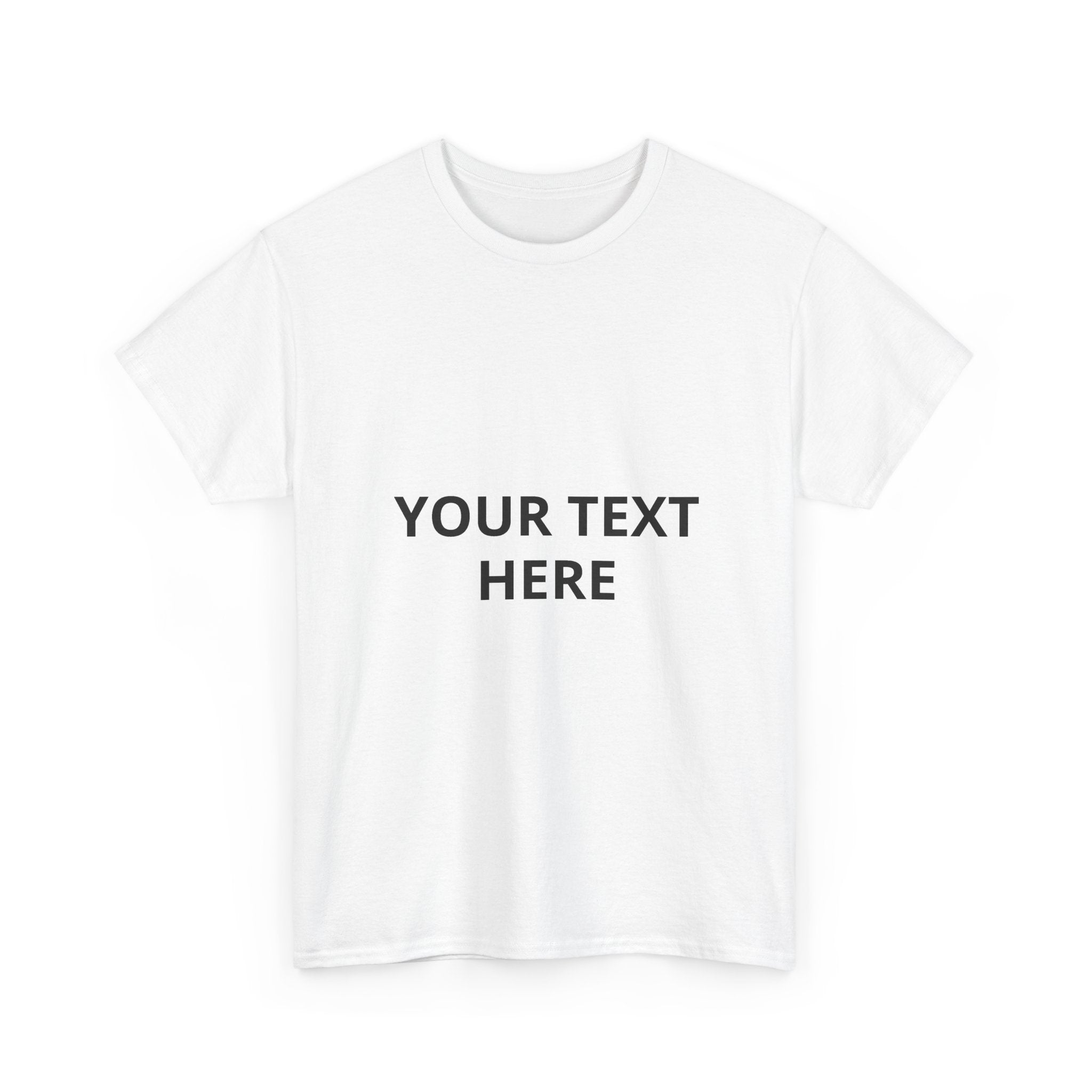 Custom Text T‑Shirt — Personalized White Tee (Front & Back Text)
