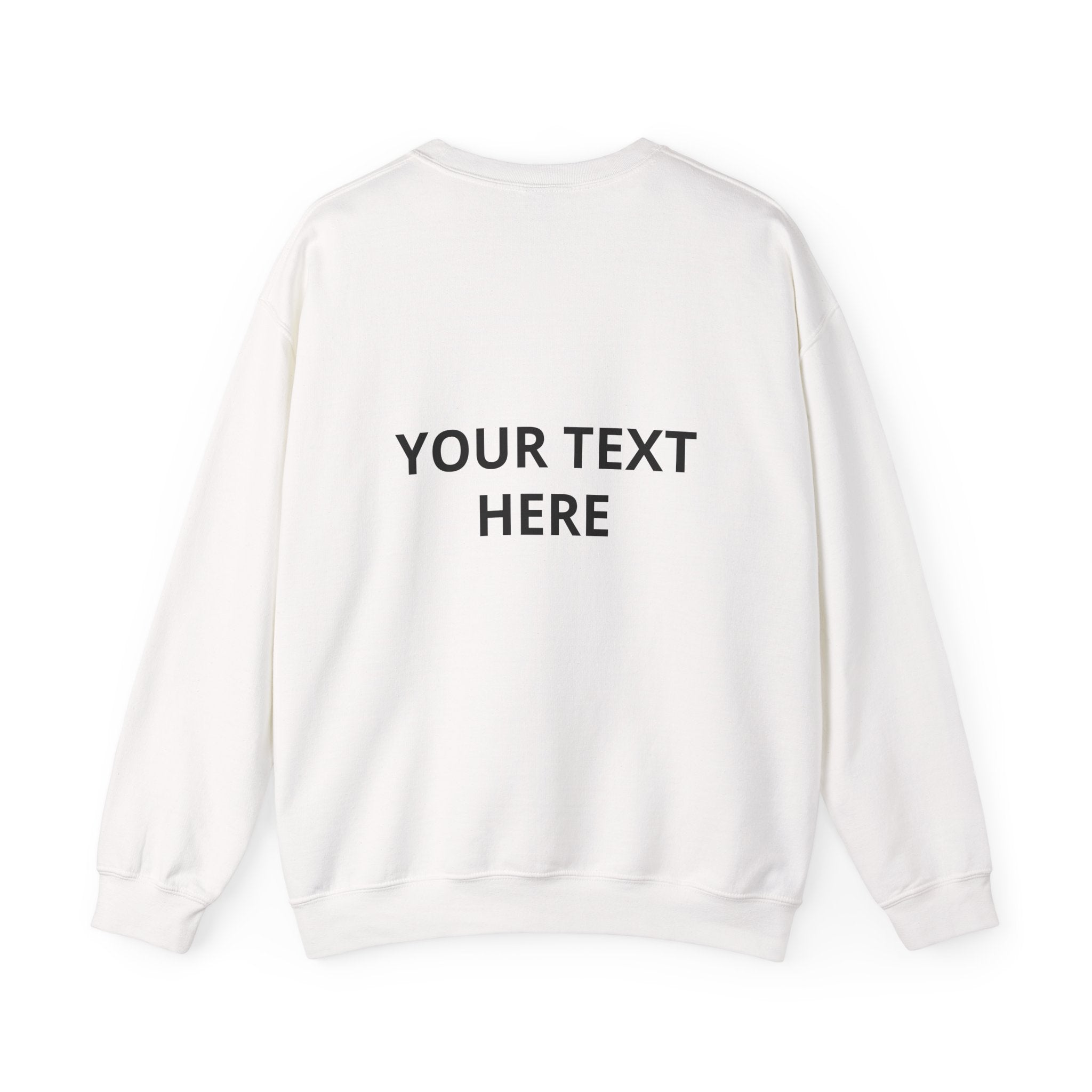 Custom Text Crewneck Sweatshirt — Personalized Minimalist Pullover
