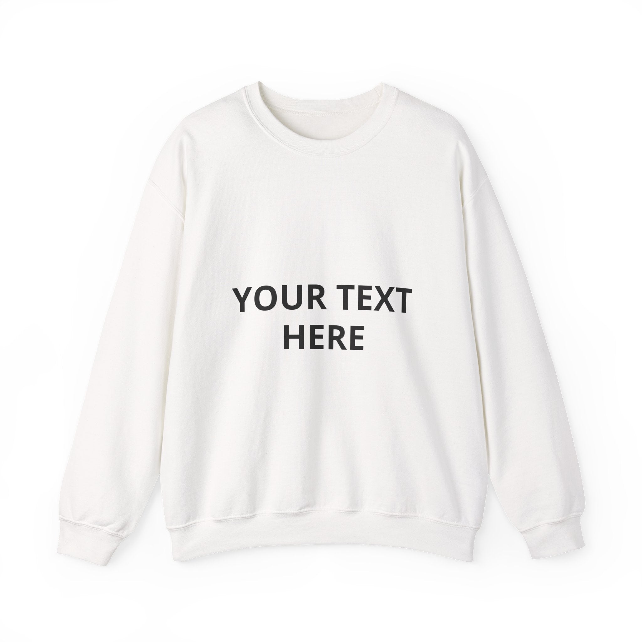 Custom Text Crewneck Sweatshirt — Personalized Minimalist Pullover