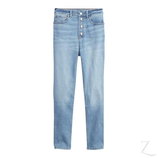 Buy-Girls' Extra High Rise Super Stretchy Super Skinny Super Strong Denim Jeans | Button Fly | "Bobo"-Light Blue-8-9 Years-Online-in South Africa-on Zalemart