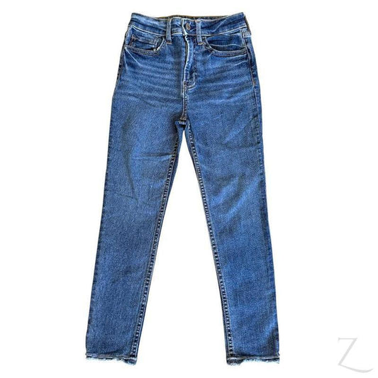Buy-Girls' Extra High Rise Super Stretchy Super Skinny Super Strong Denim Jeans | Frayed Hem | "Bobo" - B Grade-Blue-8-9 Years-Online-in South Africa-on Zalemart