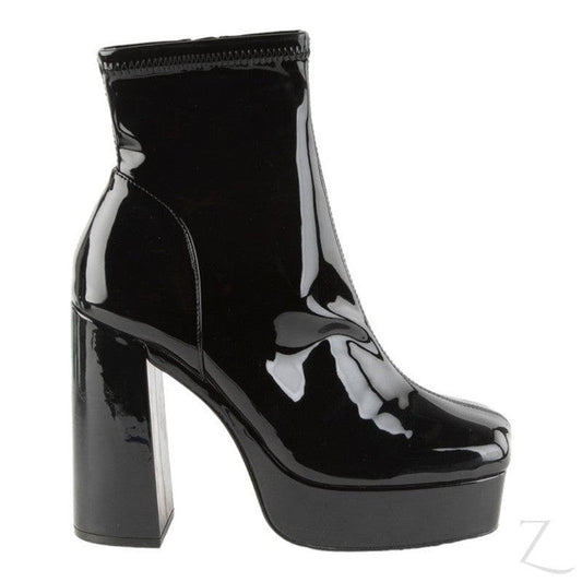 Buy-Ladies Bianca Patent Platform Boots | Ankle Length | "Annie"-Black-4-Online-in South Africa-on Zalemart